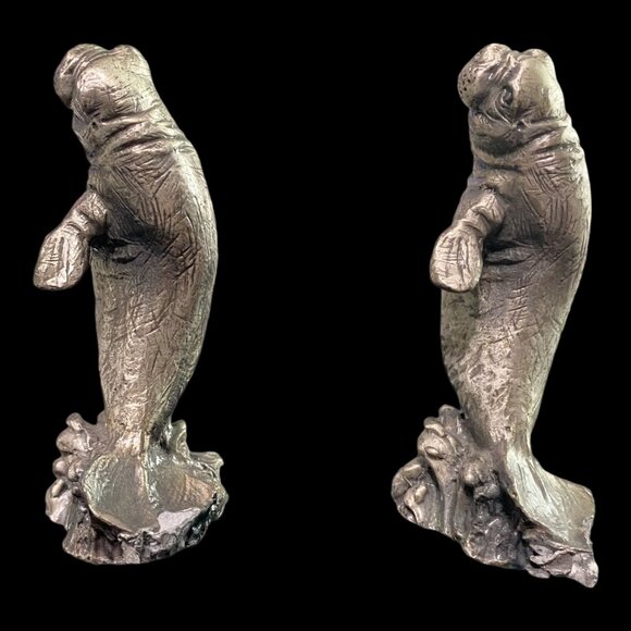 Figurines Pewter Manatee Figurine Statuette 3" T x 2" W - Picture 2 of 16